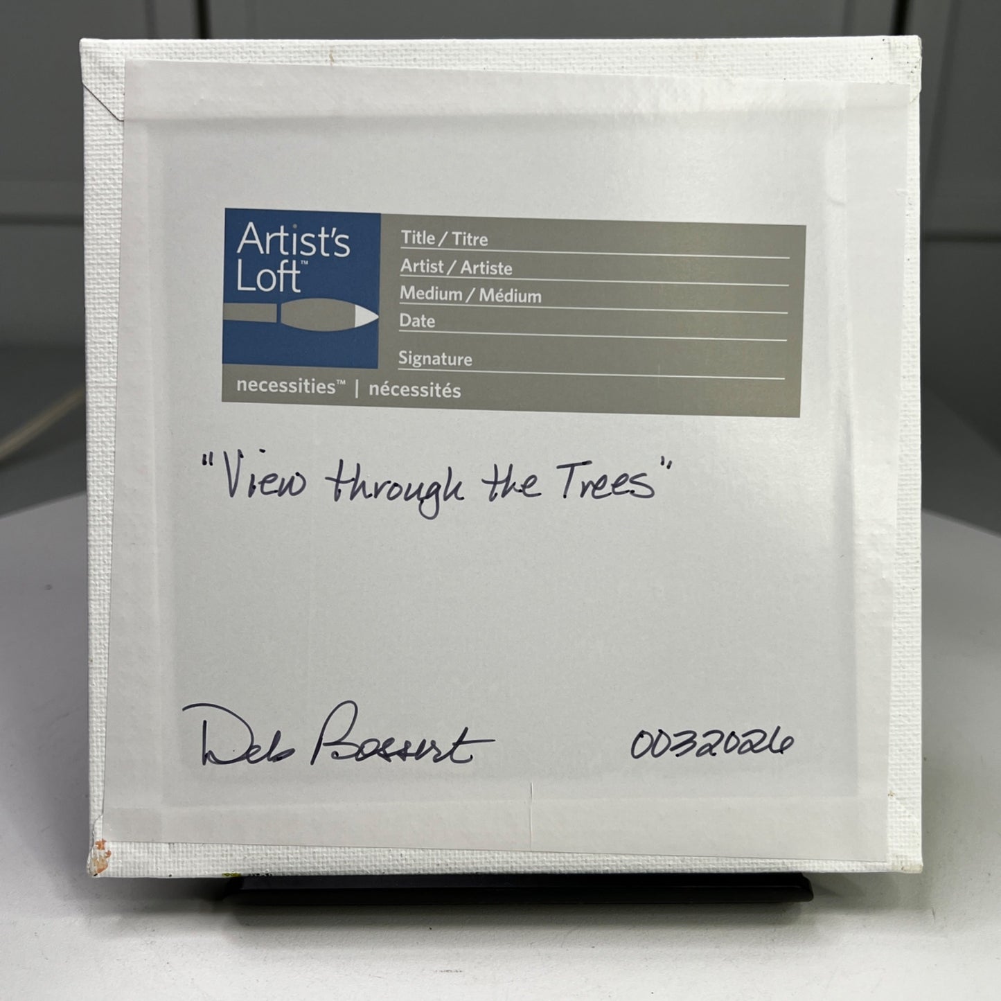 View Through The Trees Acrylic Painting On Canvas 6"x6" Original Art