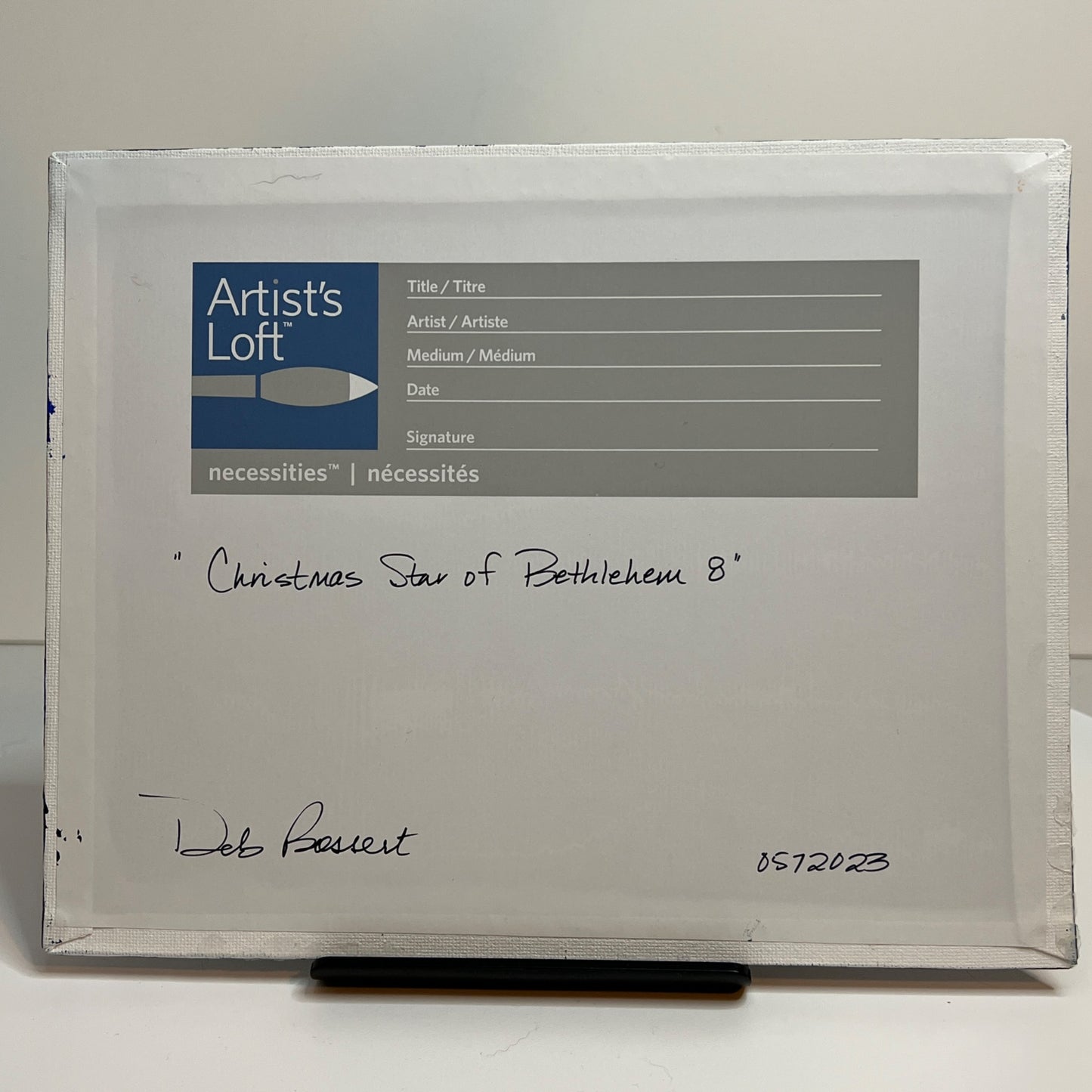 Christmas Star of Bethlehem 8 Holiday Theme Acrylic Painting in 8" x 10"