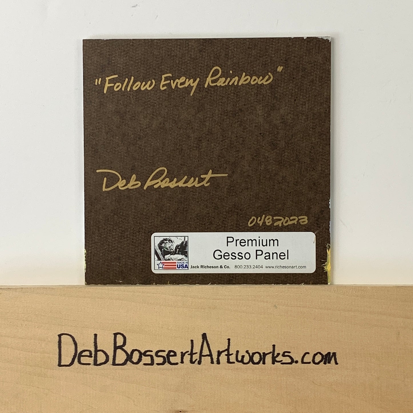 Follow Every Rainbow, Nature Theme 6" x 6" Landscape Acrylic Painting