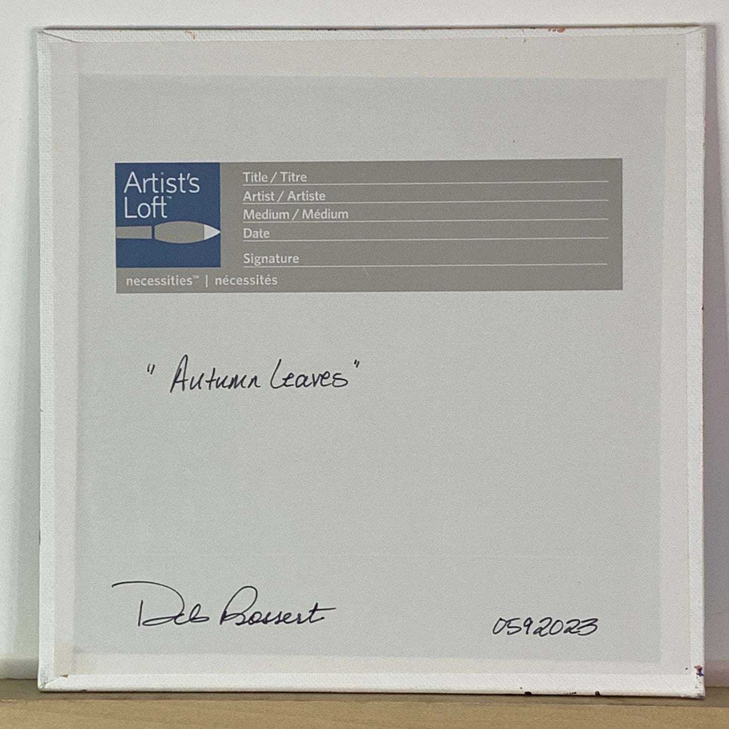 Fall Nature Theme Acrylic Painting Titled "Autumn Leaves" - 8" x 8" Original Artwork