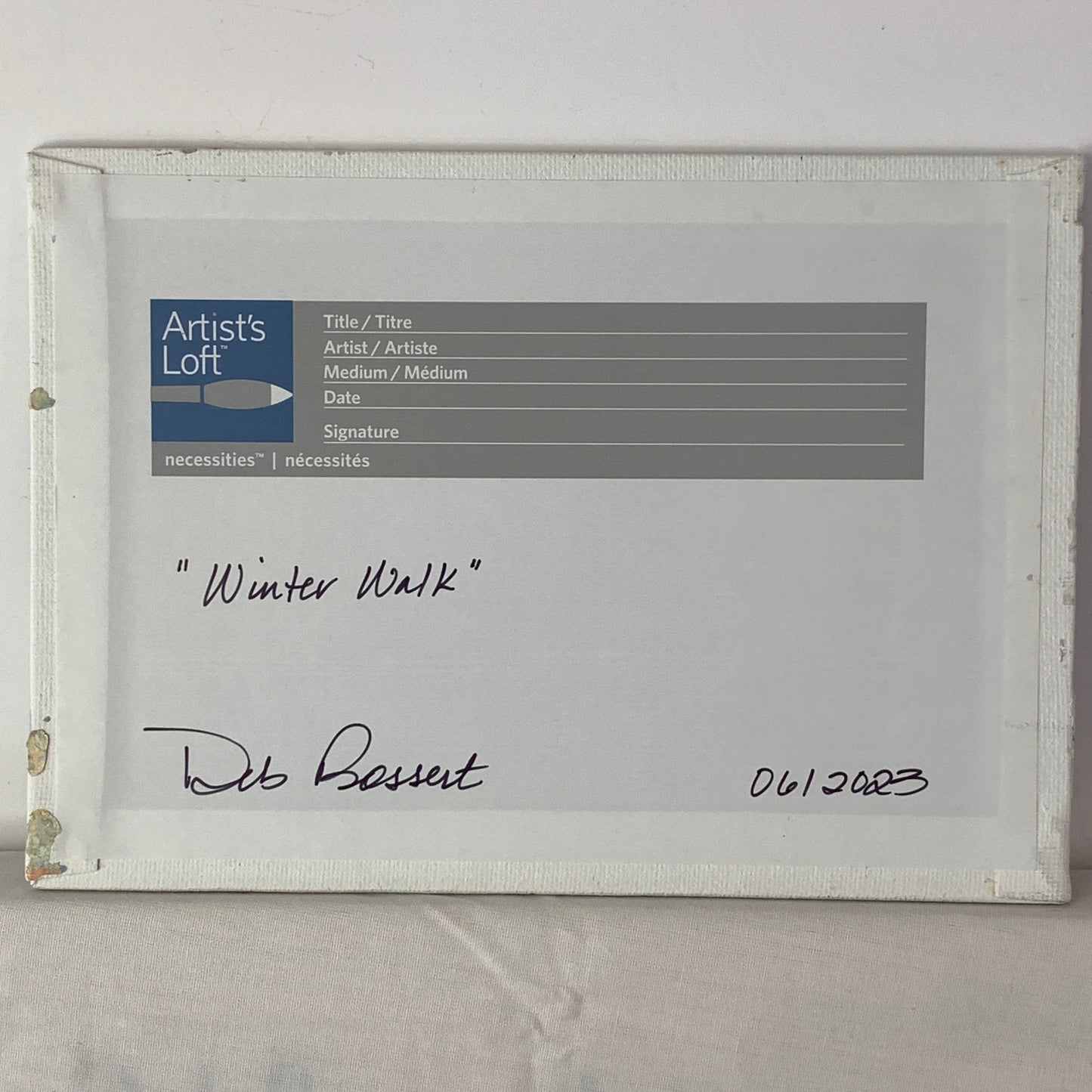 Winter Walk - Acrylic Paint on Canvas Panel Landscape Painting (5"x7")