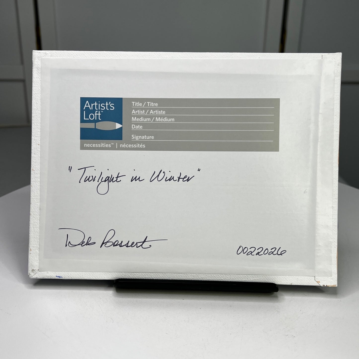 Twilight In Winter Acrylic Painting On Canvas 6" x 8" Original Unframed Art