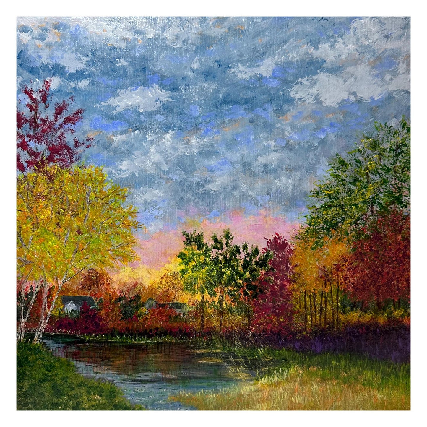 The Colors of Autumn - Acrylic Original Painting in Size 12 x 12