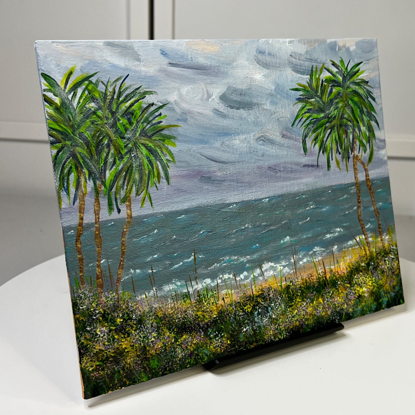 "Before The Storm" Seascape Original Acrylic Painting 8"x10" Unframed
