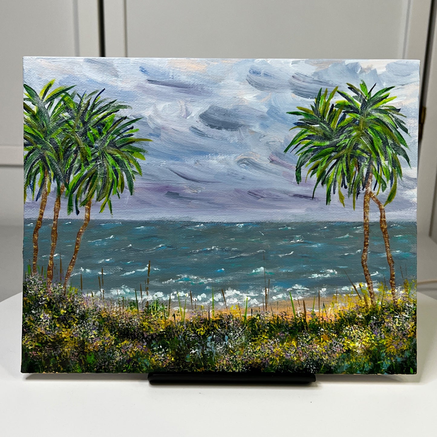"Before The Storm" Seascape Original Acrylic Painting 8"x10" Unframed