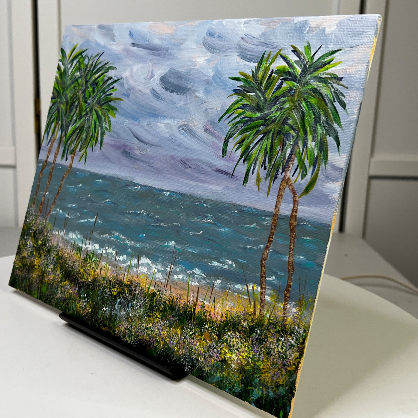 "Before The Storm" Seascape Original Acrylic Painting 8"x10" Unframed