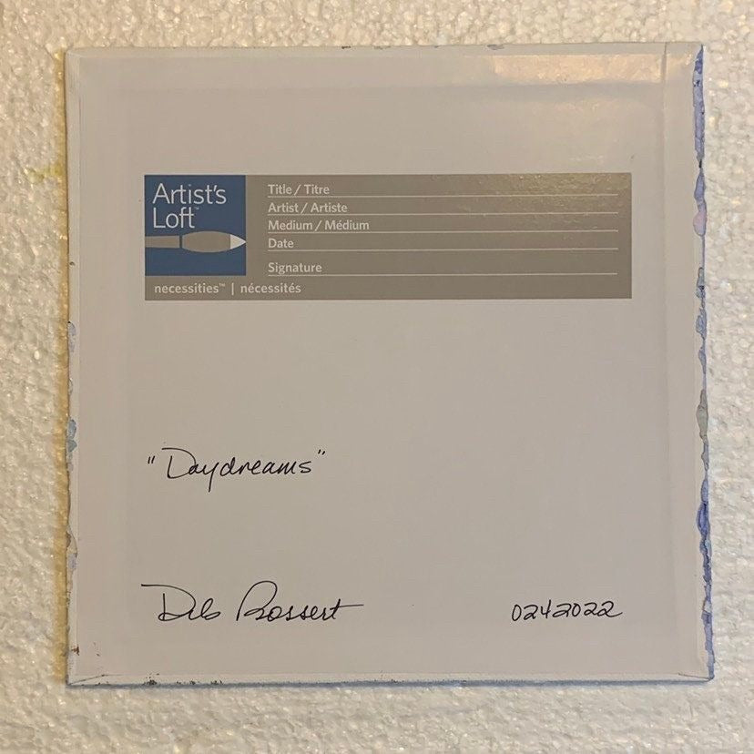 Daydreams By Deb Bossert Artworks 8" x 8" Original Acrylic Painting