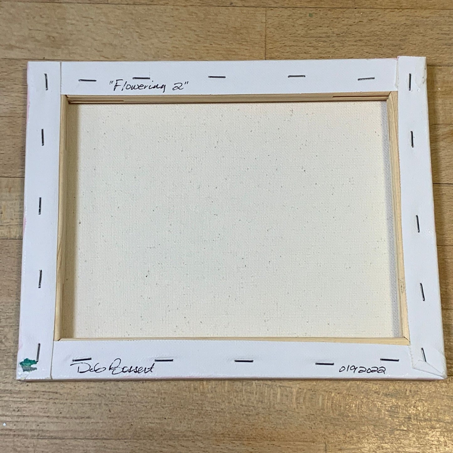 Flowering 2, Stretched Canvas 8 x 10 Acrylic Painting, Floral, Signed Art