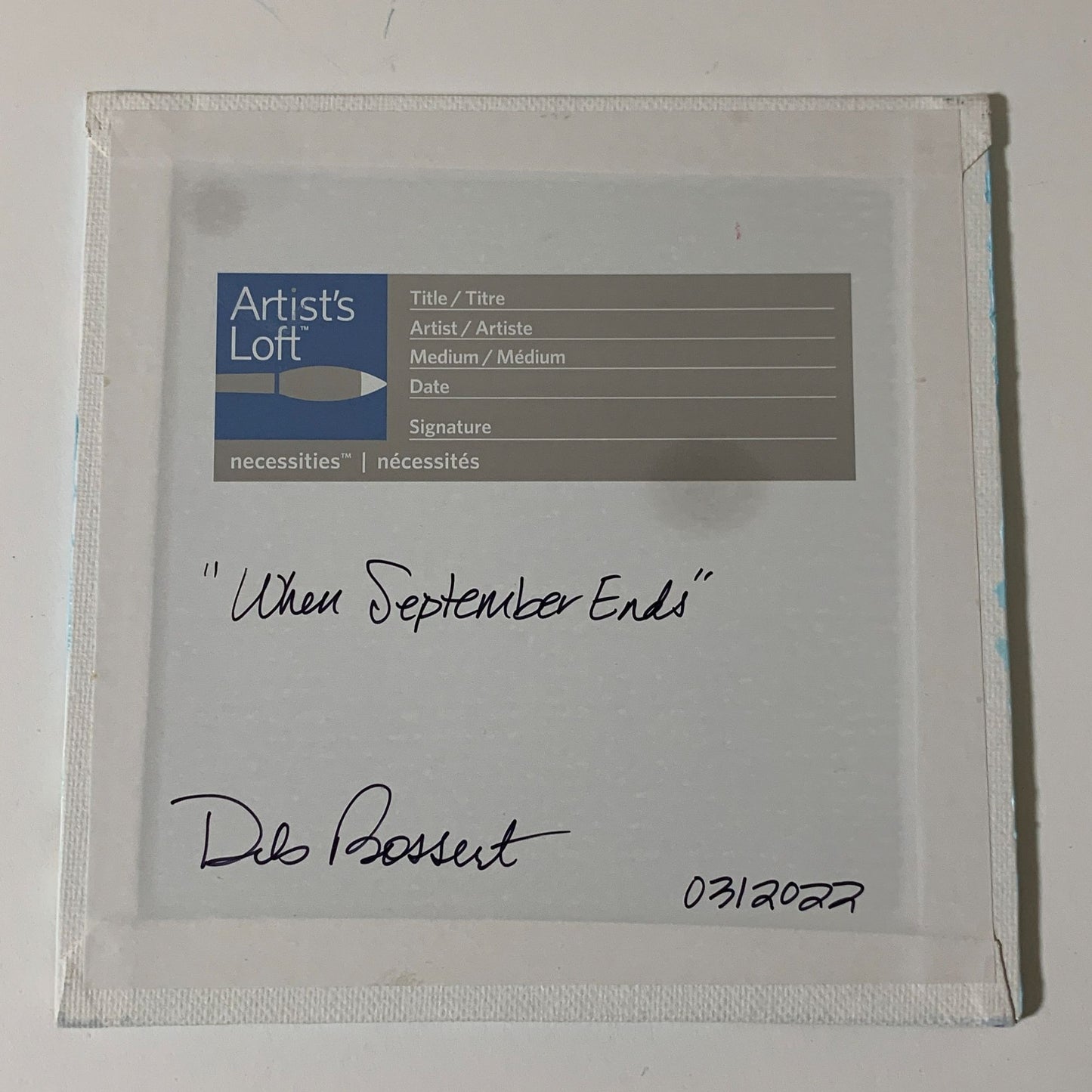 When September Ends By Deb Bossert Artworks 6" x 6" Original Acrylic Painting