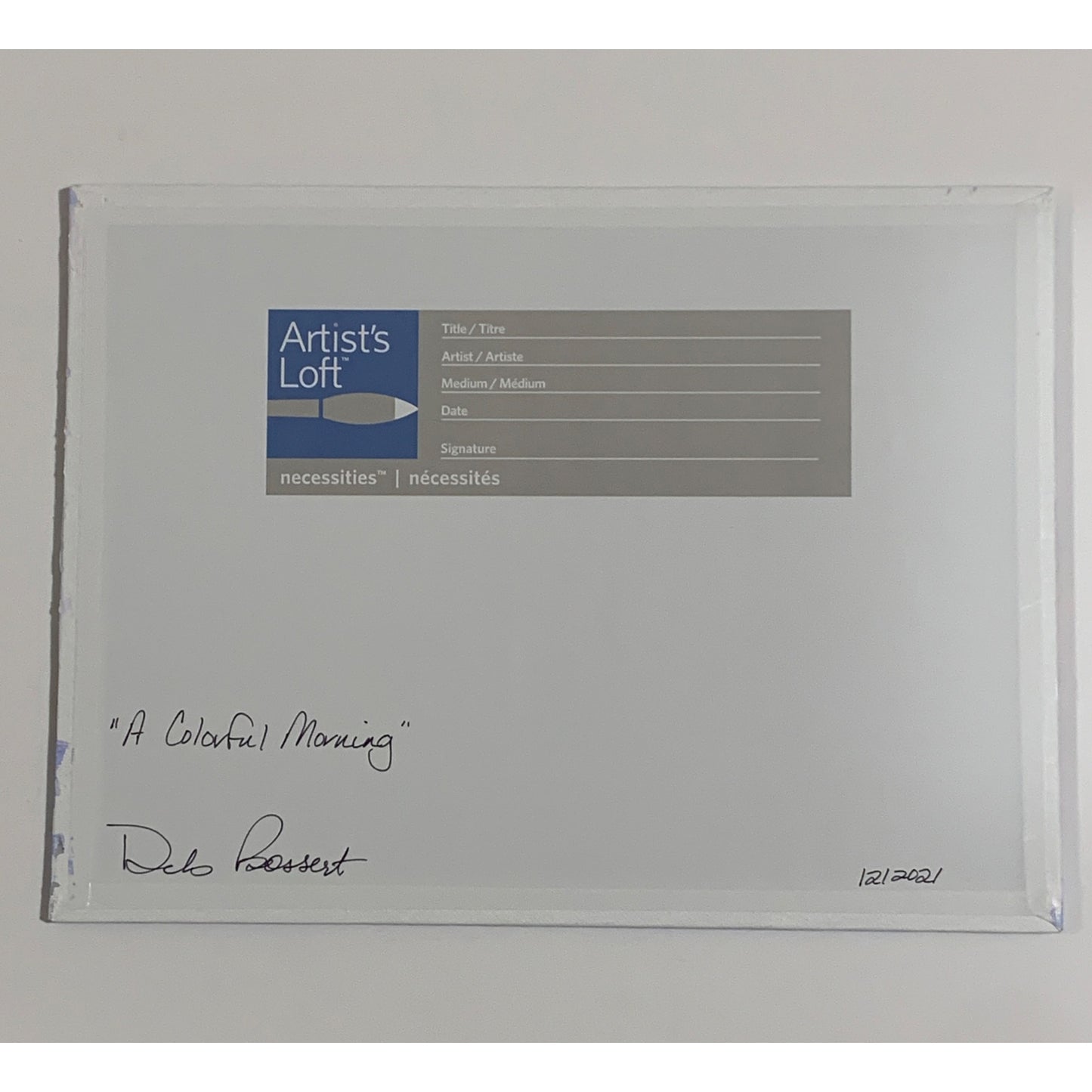 A Colorful Morning - 9 x 12 Acrylic Painting, Lake and Trees Landscape, Signed