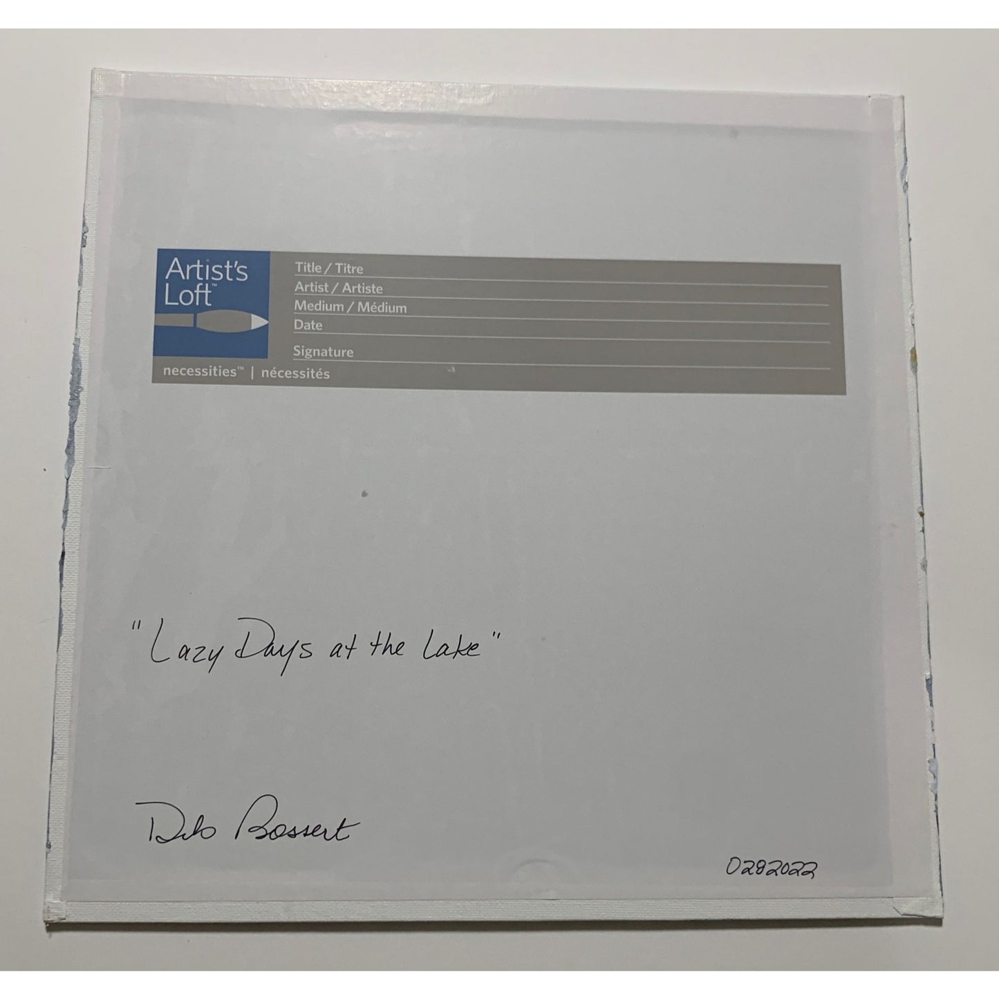 Lazy Days At The Lake Contemporary Landscape Acrylic Painting, 12 x 12