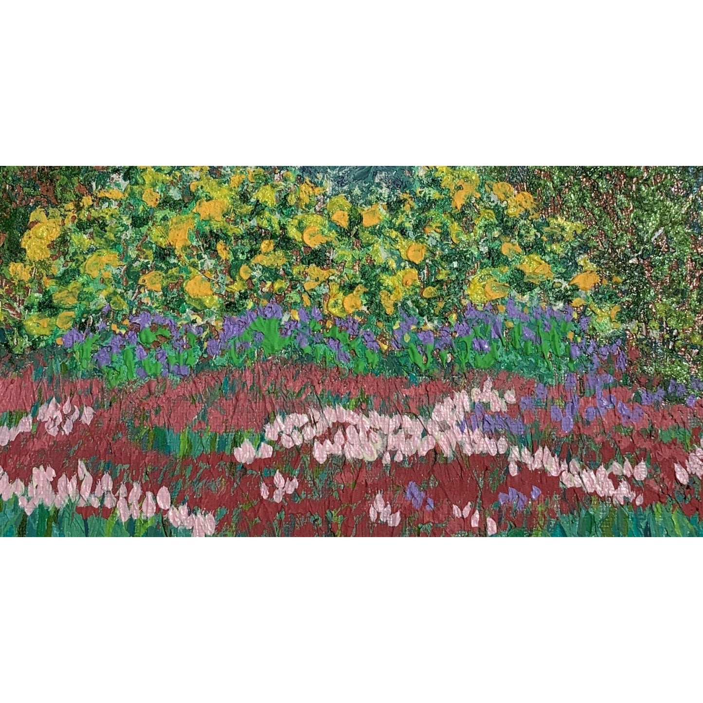 Nature's Bounty, Original Acrylic Mixed Media Painting, 8 x 8, Artist Signed