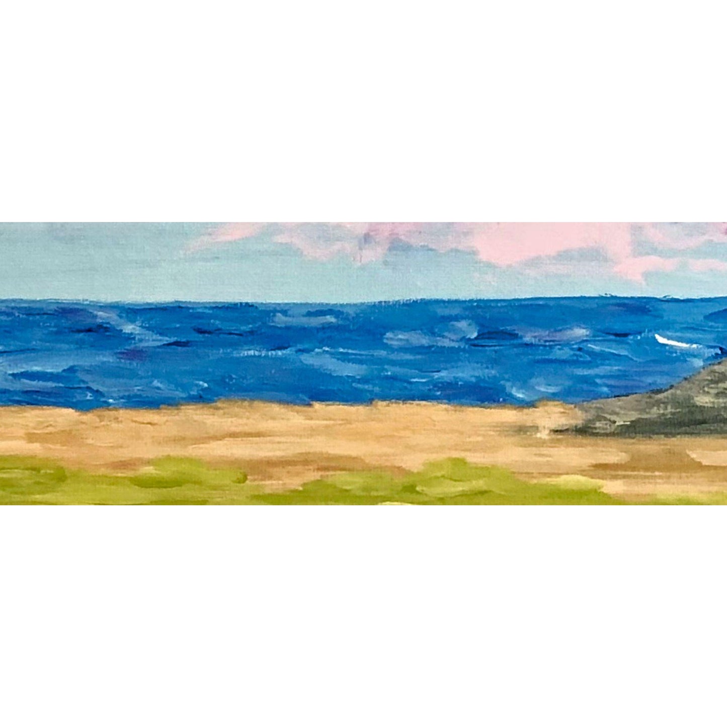 Lavender Skies and Fields 12 x 12 Original Acrylic Painting