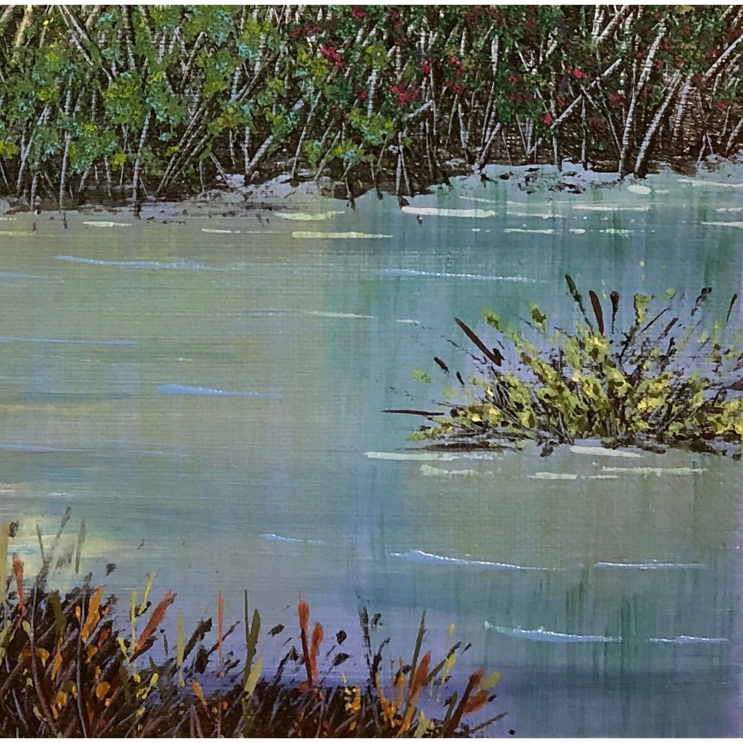 Awakening, Original Acrylic Painting, Signed, 9 x 12, Landscape, Hand Painted