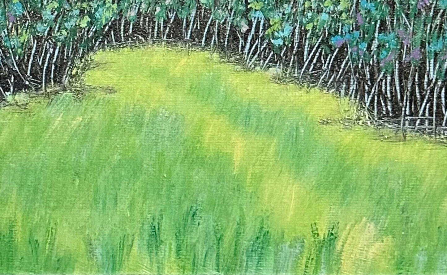 Summer in the Meadow - Acrylic Nature Landscape Painting by Deb Bossert Artworks