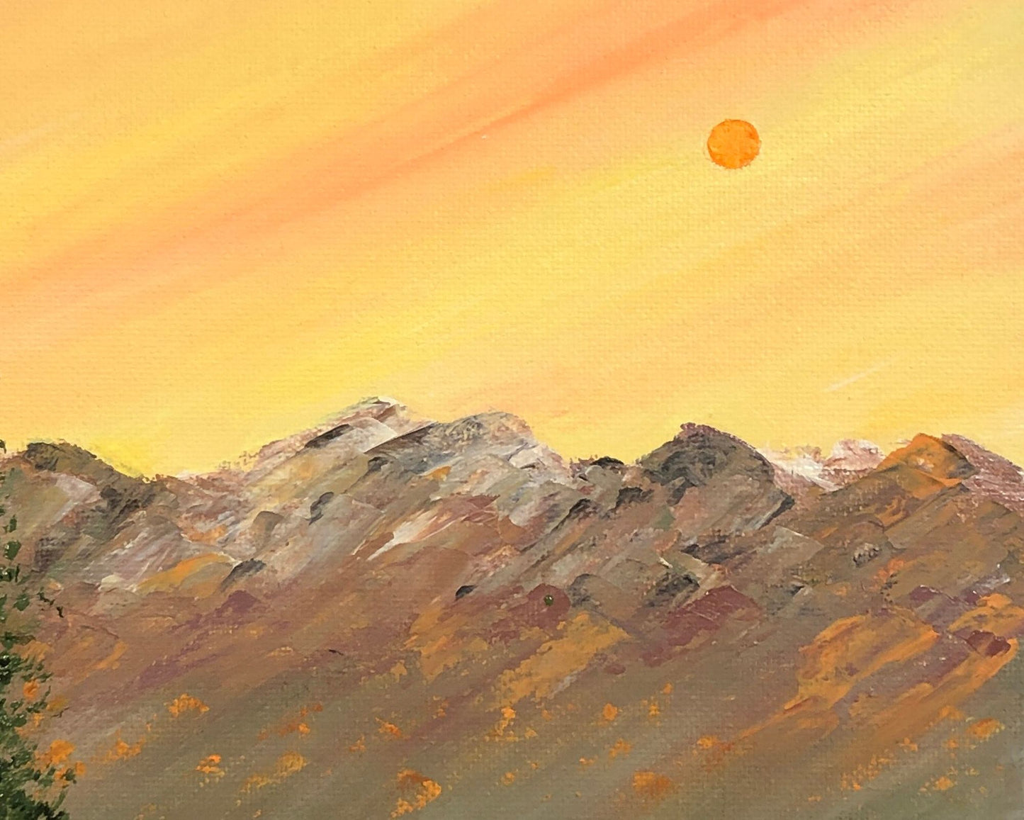 Autumn Sunset - 8" x 10" Painting by Deb Bossert Artworks