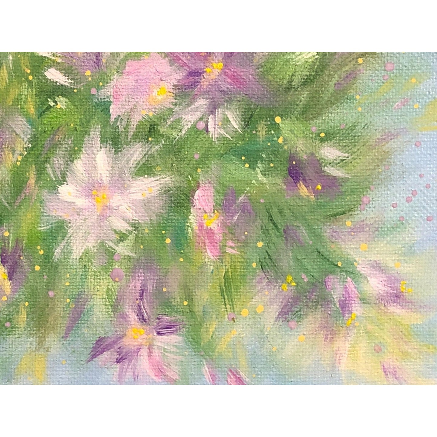 Flowering 1 Acrylic Painting, 8 x 10, Signed Art, Floral Art, Original Artwork