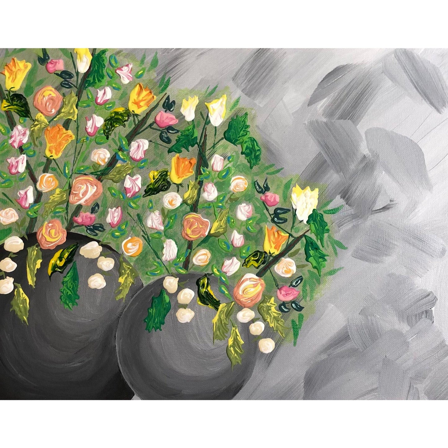 Varied Vases, Original Painting, Acrylic, Signed, 11 x 14, Unique Art