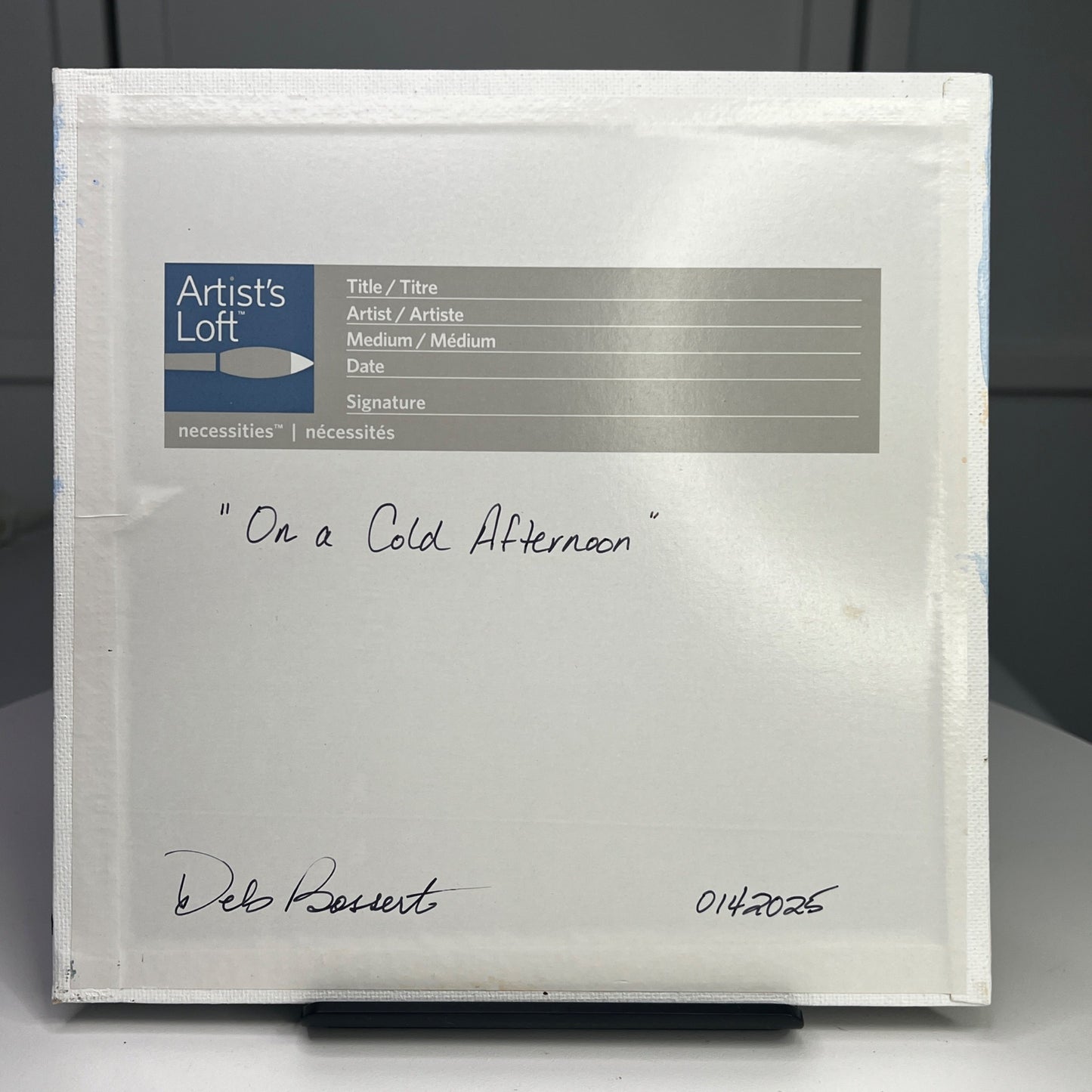 Original Acrylic Painting "On A Cold Afternoon" Contemporary Art 8" X 8" Unframed