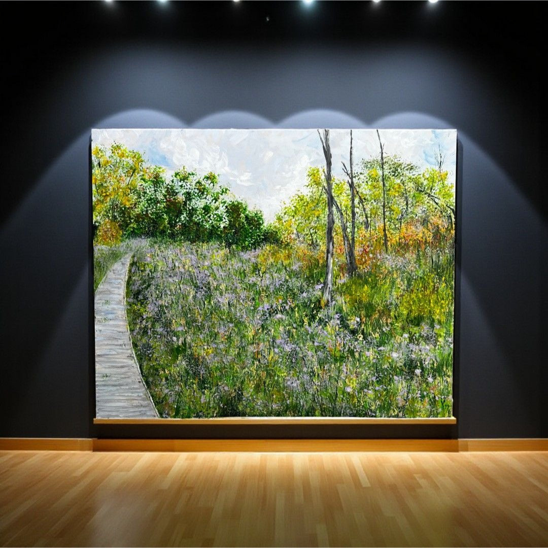 Original Acrylic Painting "Walking Into Nature" 8 x 10" Unframed Artwork