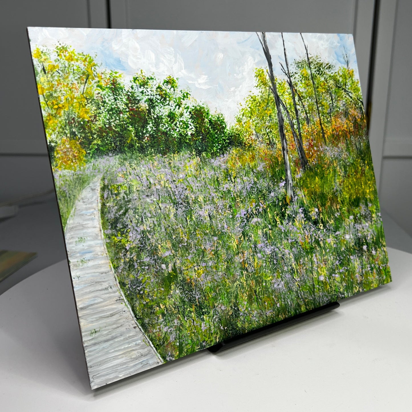 Original Acrylic Painting "Walking Into Nature" 8 x 10" Unframed Artwork