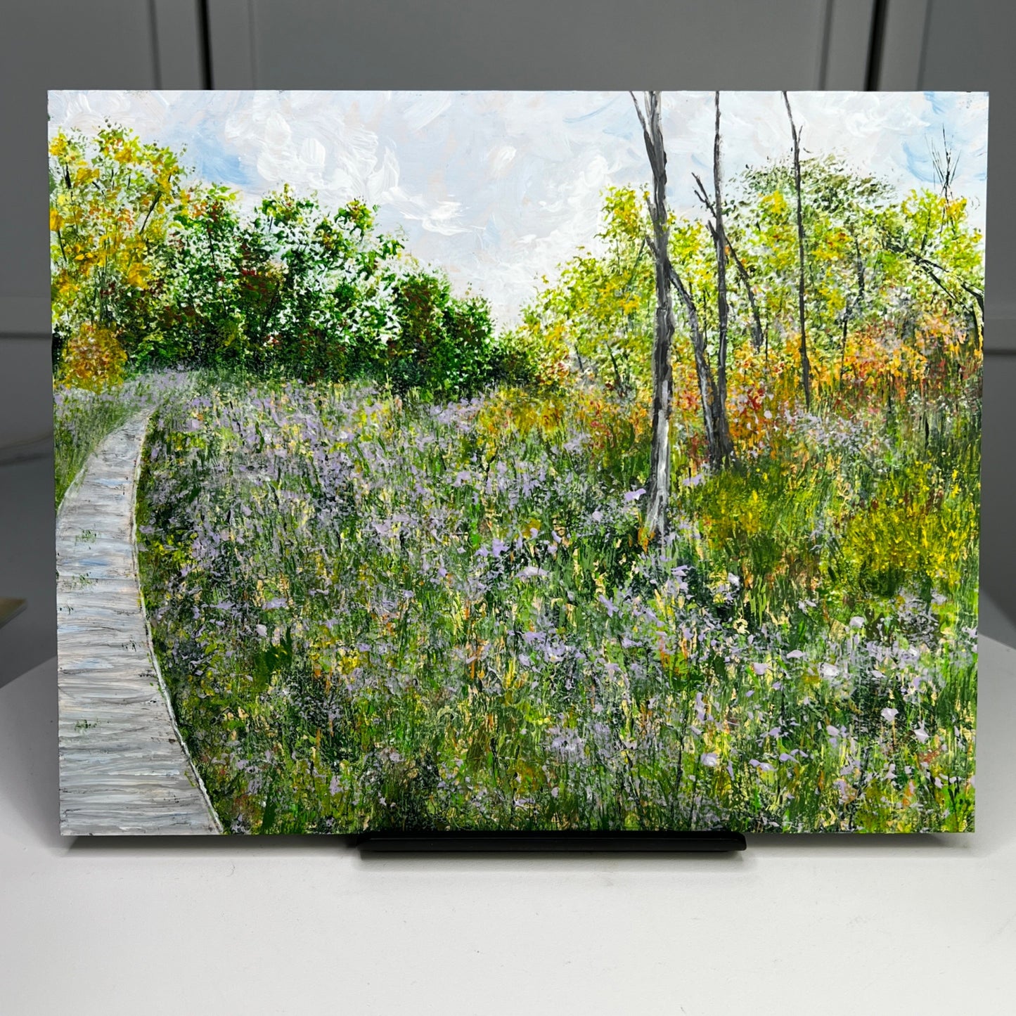Original Acrylic Painting "Walking Into Nature" 8 x 10" Unframed Artwork