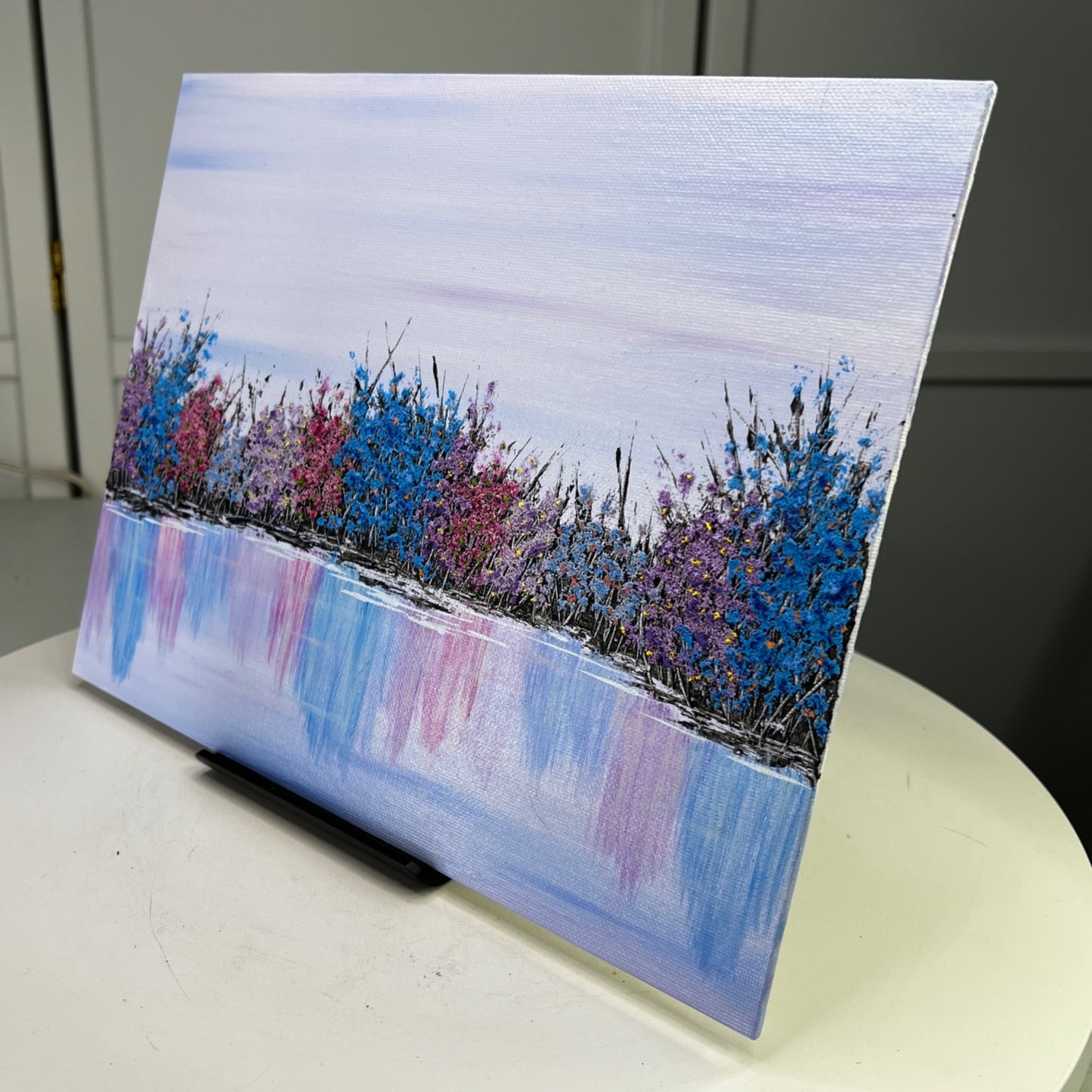 A Colorful Morning 9x12 Acrylic Mixed Media Nature Wall Art Original Painting