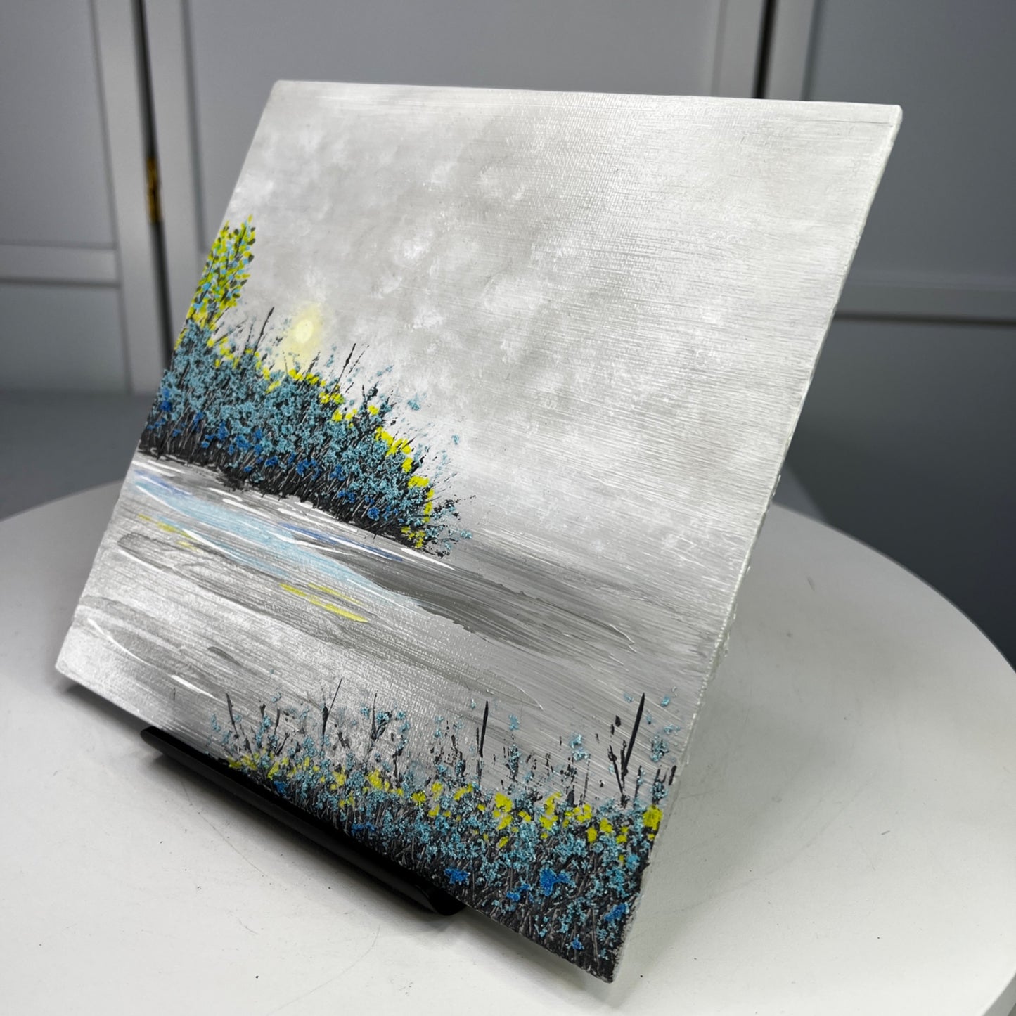 Daydreams Acrylic Landscape Painting On Canvas 8" X 8" Original Artwork Unframed