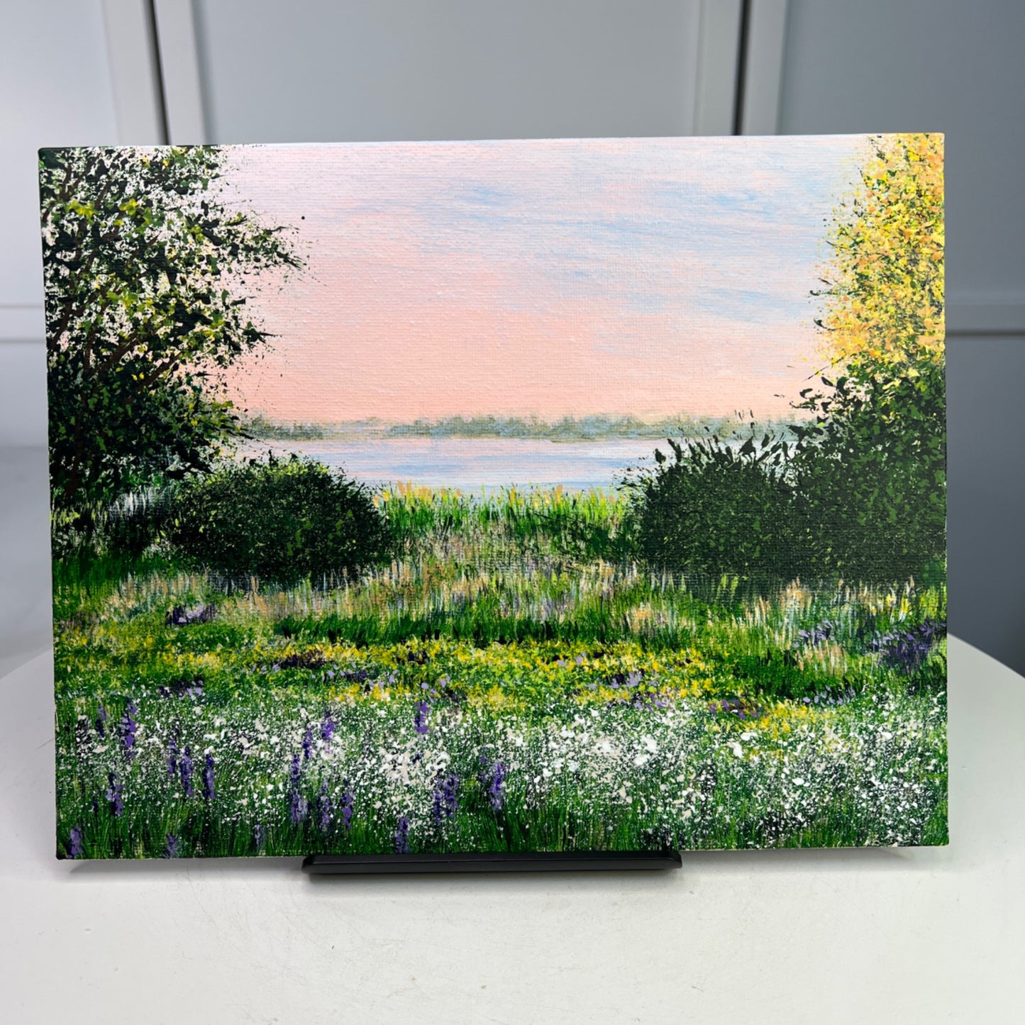 Break Of Dawn 8"x10" Original Acrylic Landscape Painting Nature Wall Art