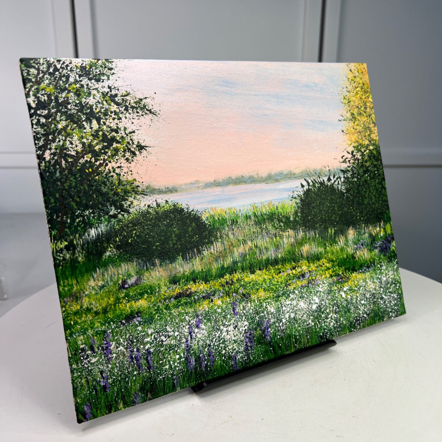 Break Of Dawn 8"x10" Original Acrylic Landscape Painting Nature Wall Art
