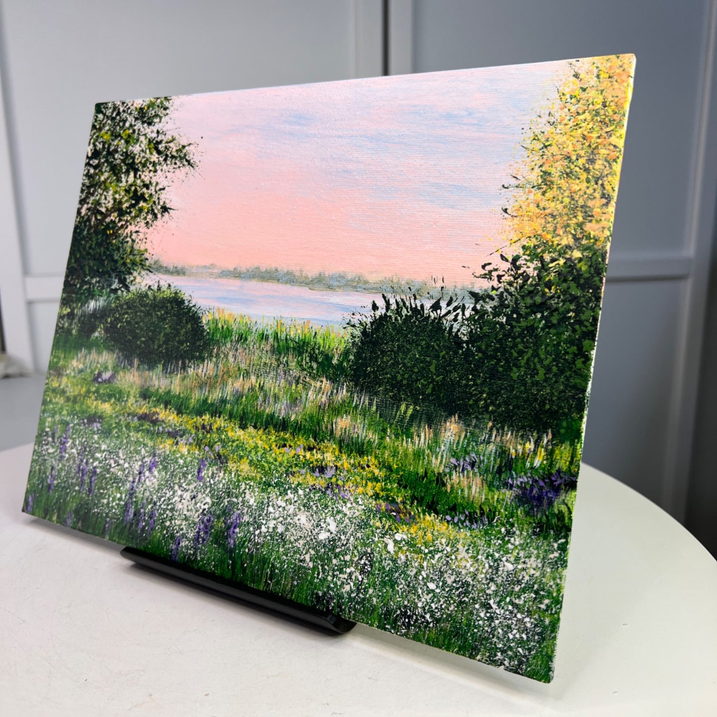 Break Of Dawn 8"x10" Original Acrylic Landscape Painting Nature Wall Art
