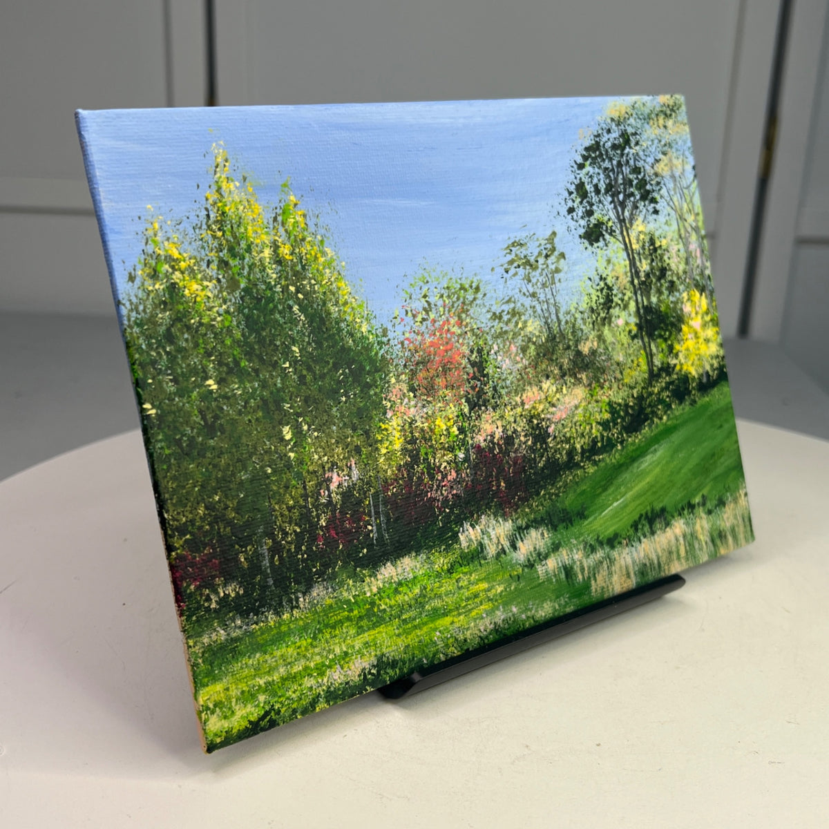 A Beautiful View Acrylic Landscape Painting 6" x 8" Original Wall Art - Unframed
