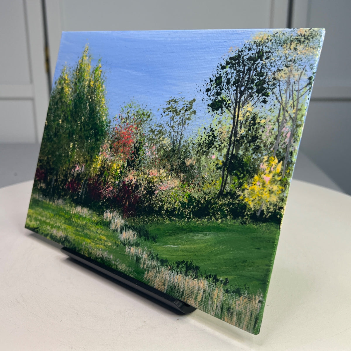 A Beautiful View Acrylic Landscape Painting 6" x 8" Original Wall Art - Unframed