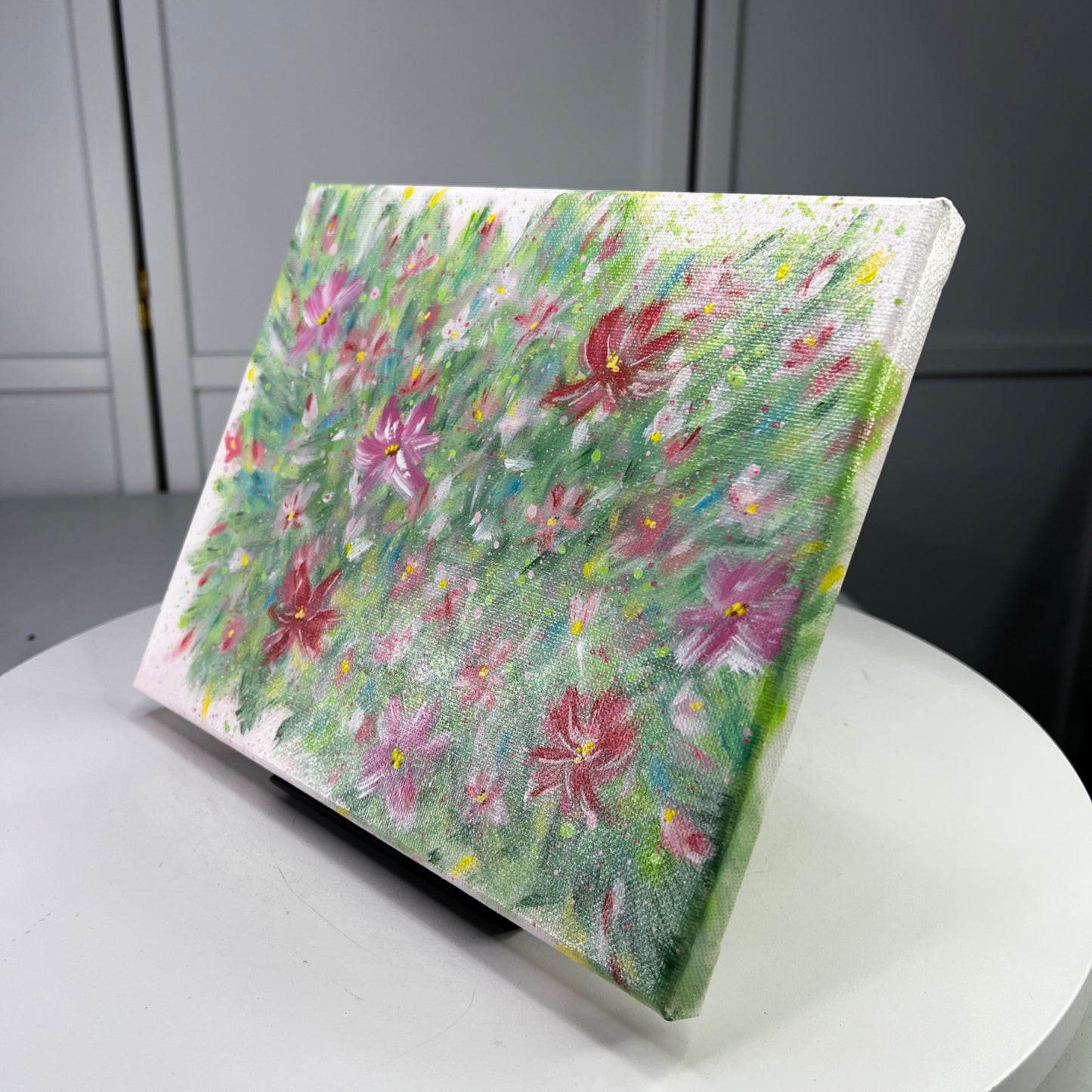 Flowering 2 Original Acrylic Painting Floral Wall Art On 8x10 Stretched Canvas