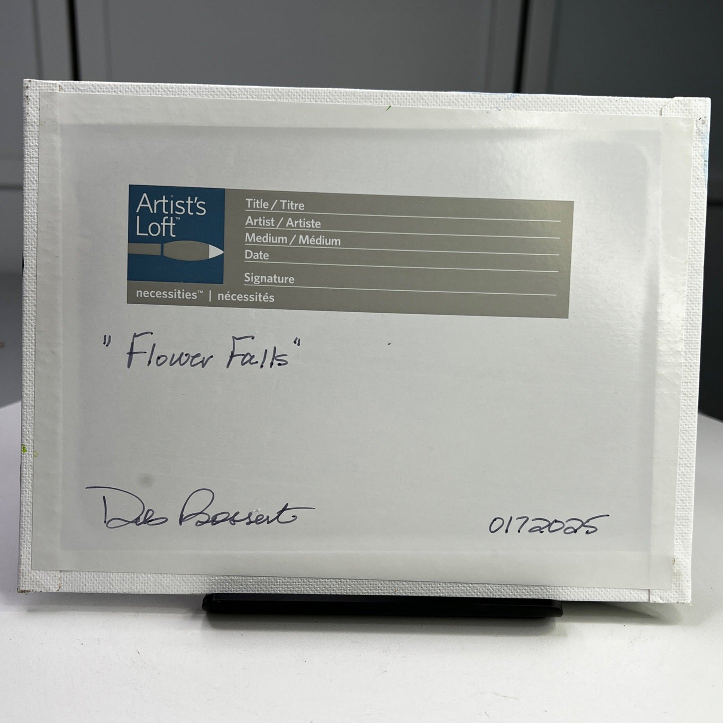 Flower Falls Vibrant Forest & Floral Design Acrylic Painting Unframed 6" x 8"