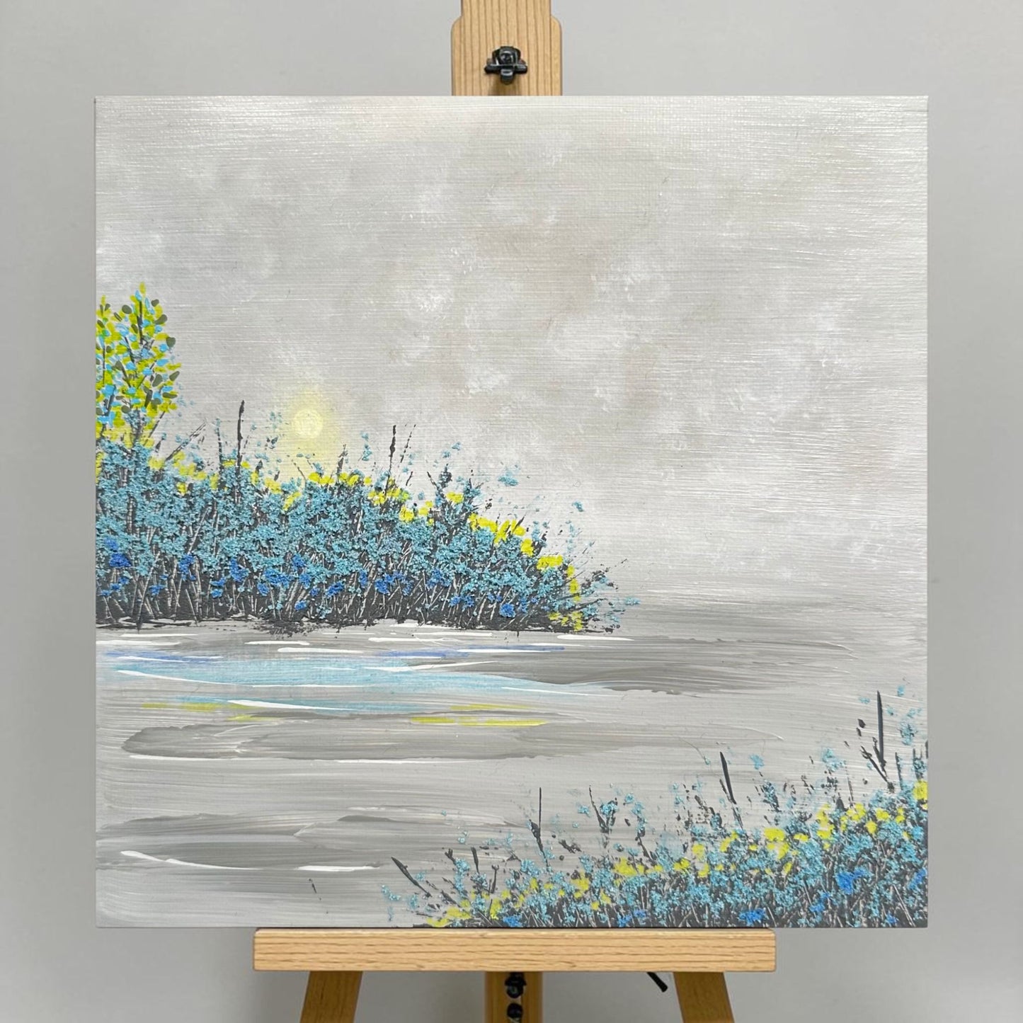 Daydreams Acrylic Landscape Painting On Canvas 8" X 8" Original Artwork Unframed