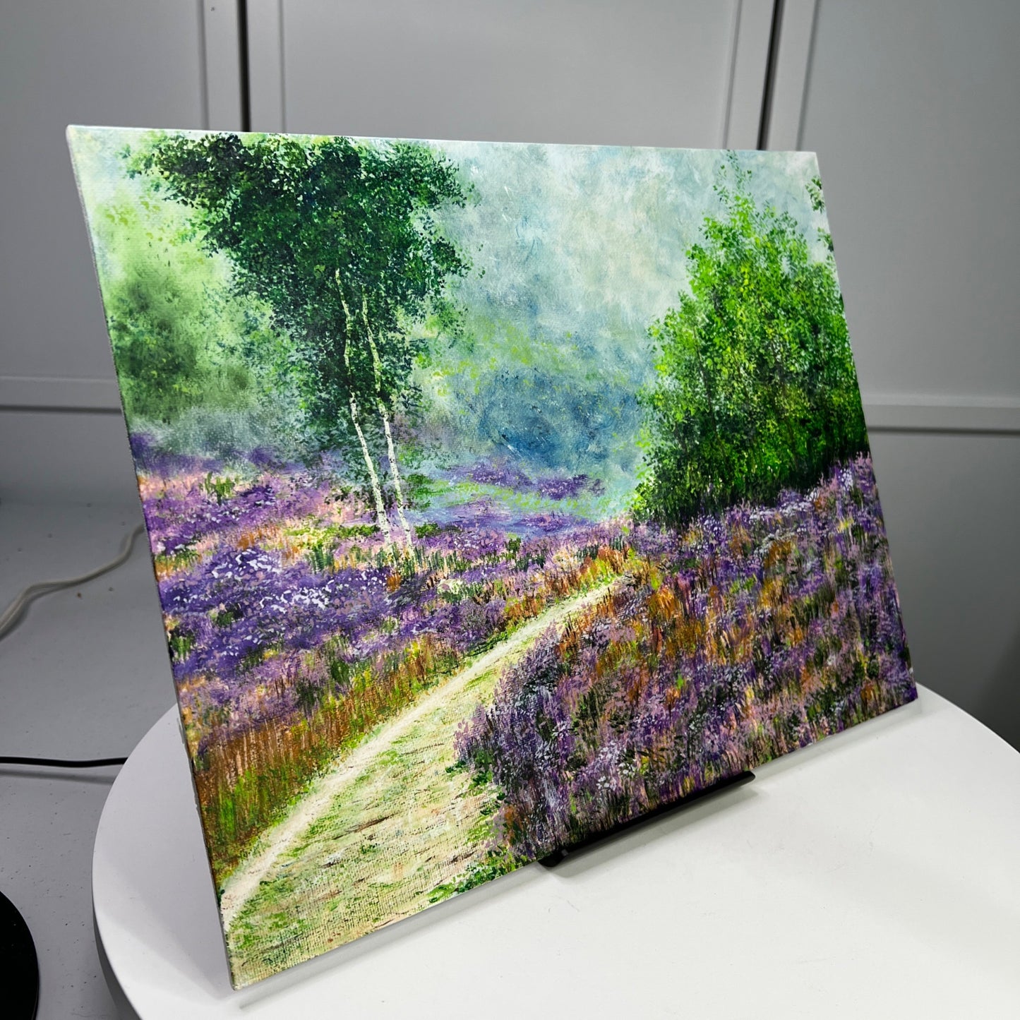 Winding Way Original Acrylic Nature Scene Painting 11" x 14" Unframed