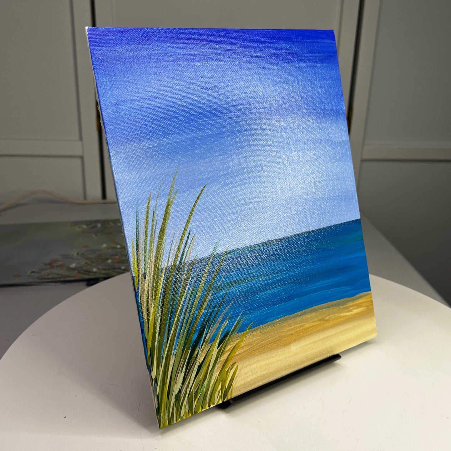 Ocean Seascape Coastal Wall Art Acrylic Painting 8x10 Unframed