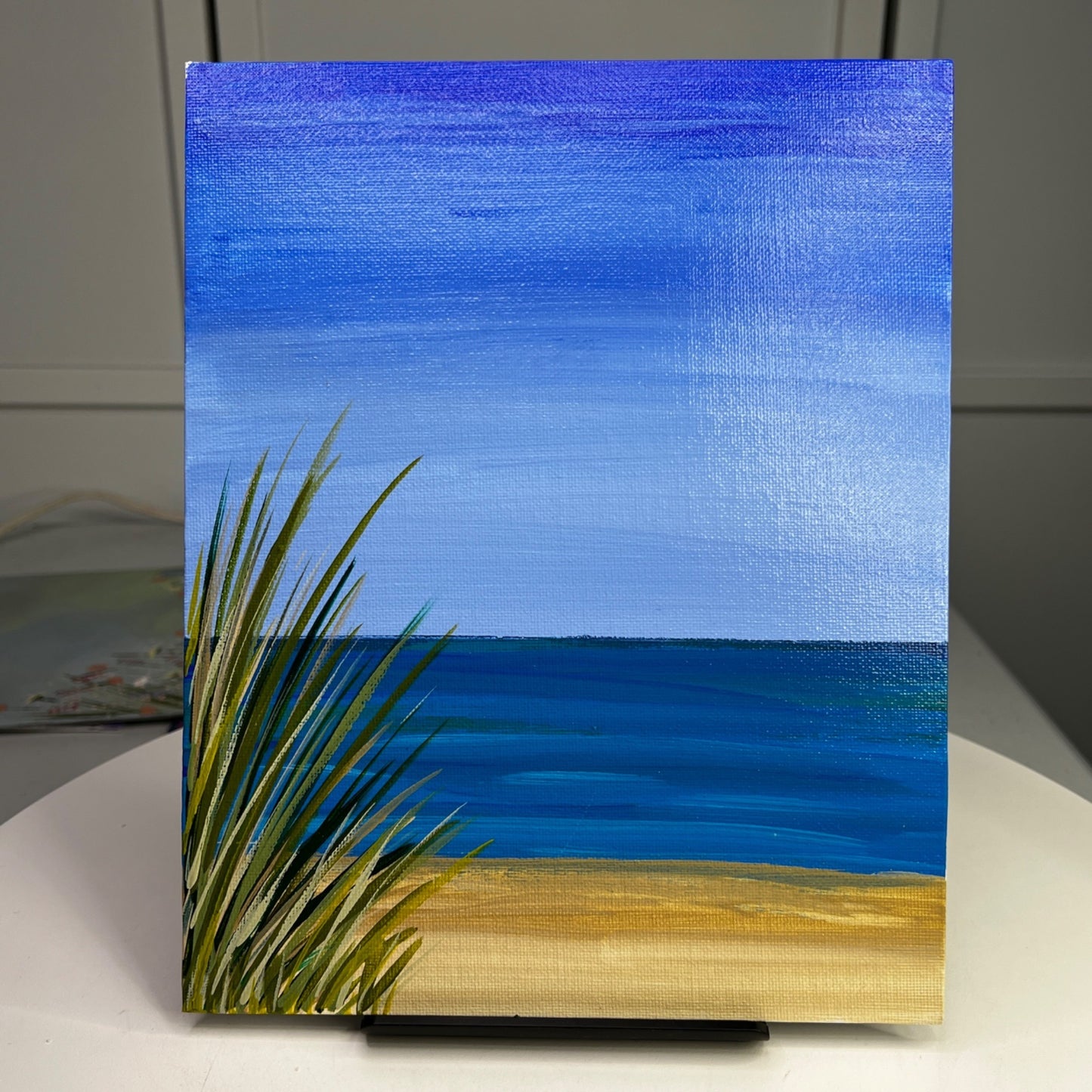 Ocean Seascape Coastal Wall Art Acrylic Painting 8x10 Unframed