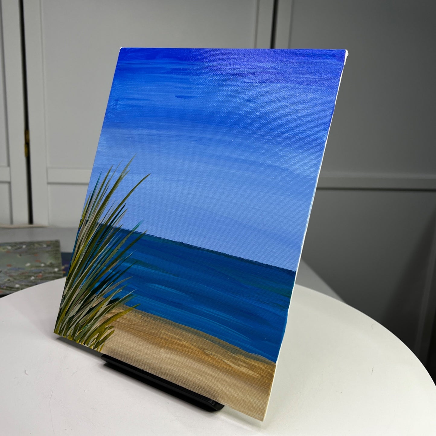 Ocean Seascape Coastal Wall Art Acrylic Painting 8x10 Unframed