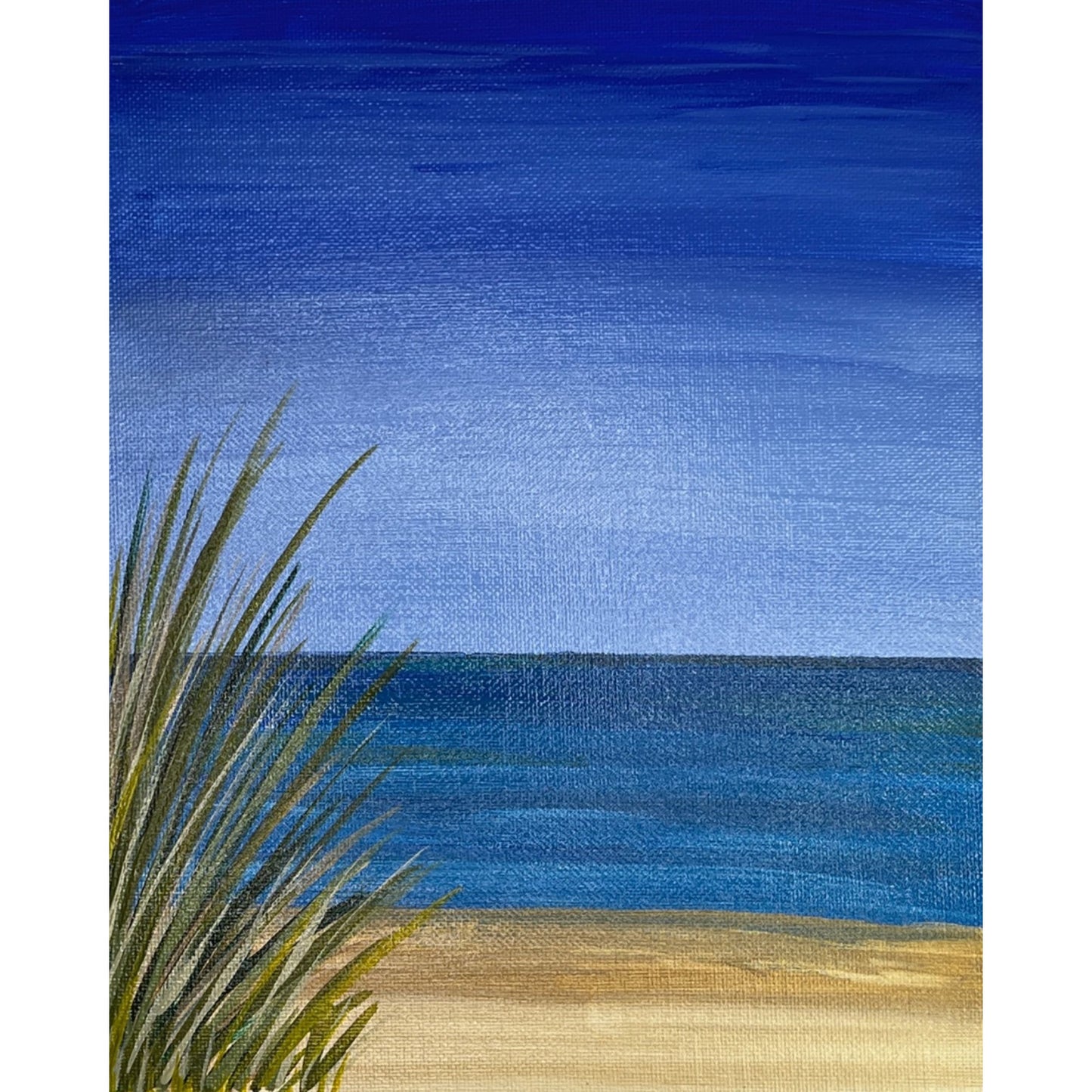 Ocean Seascape Coastal Wall Art Acrylic Painting 8x10 Unframed