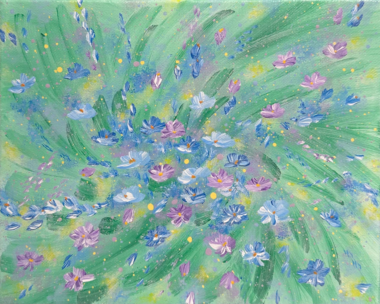 Flowering 5 "8 x 10" Original Acrylic Painting