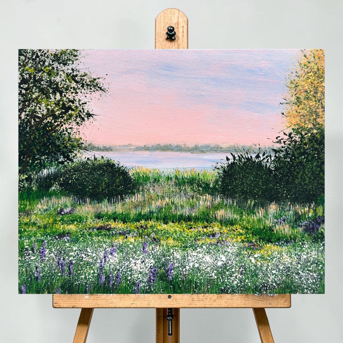 Break Of Dawn 8"x10" Original Acrylic Landscape Painting Nature Wall Art